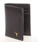 Elegantná pánska čierna kožená peňaženka - BUFFALO Dilan