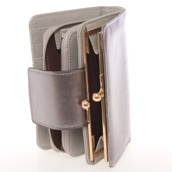 Klasická dámska strieborná peňaženka - Milano Design SF1801