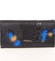 Exkluzívna polokožená modrá peňaženka so vzorom - Cavaldi PN27BFC