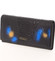 Exkluzívna polokožená modrá peňaženka so vzorom - Cavaldi PN27BFC
