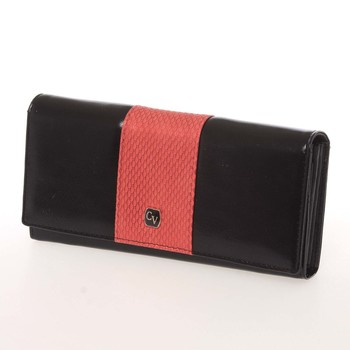 Módna dámska polokožená červená peňaženka - Cavaldi PX244