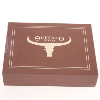 Moderná pánska kožená peňaženka na zips čierna - BUFFALO Sholto