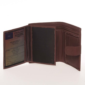 Módna pánska kožená hnedá peňaženka - Delami Chappel