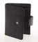 Kožená módna čierna peňaženka pre mužov - Delami Raynard
