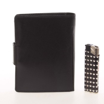 Kožená módna čierna peňaženka pre mužov - Delami Raynard