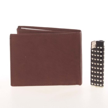 Kvalitná pánska kožená hnedá peňaženka - Delami Archard