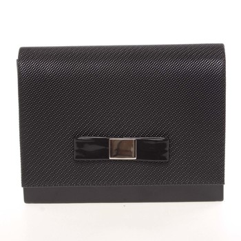 Luxusná dámska listová kabelka čierna so vzorom lesklá - Delami Chicago Fresno