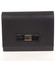 Luxusná dámska listová kabelka čierna so vzorom lesklá - Delami Chicago Fresno
