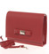 Luxusná dámska listová kabelka červená so vzorom lesklá - Delami Chicago Fresno