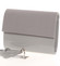 Stredná dámska elegantná listová kabelka sivá semišová - Delami Sandiego