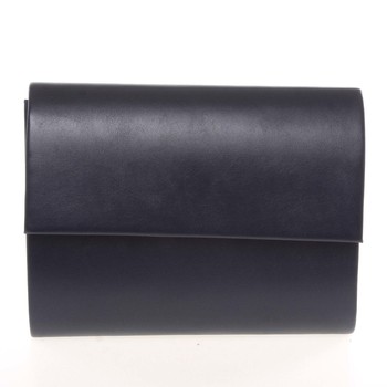 Stredná dámska elegantná listová kabelka tmavomodrá matná - Delami Sandiego