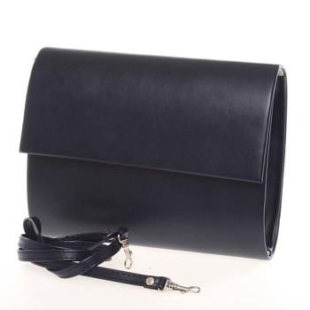 Stredná dámska elegantná listová kabelka tmavomodrá matná - Delami Sandiego