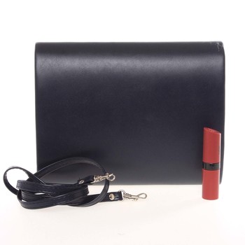 Stredná dámska elegantná listová kabelka tmavomodrá matná - Delami Sandiego