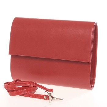 Stredná dámska elegantná listová kabelka červená matná - Delami Sandiego