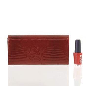 Dámska kožená lakovaná peňaženka červená - Loren Aubrey