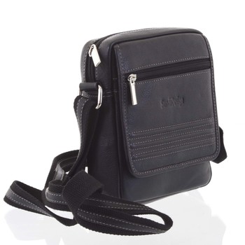 Čierna luxusná kožená taška IG713
