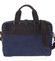 Luxusná pánska taška s koženými detailmi modrá - Gerard Henon Lonel
