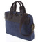 Luxusná pánska taška s koženými detailmi modrá - Gerard Henon Lonel