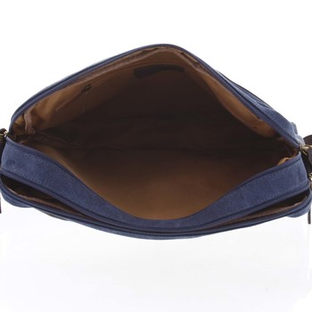 Moderná pánska taška s koženými detailmi modrá - Gerard Henon Telfor