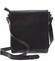Módne strednej čierna kožená pánska taška cez rameno - ItalY Solide