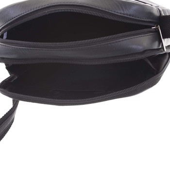 Čierna pánska štýlová kožená taška - WILD Deon