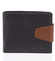 Pánska kožená peňaženka čierno hnedá - Delami 11816