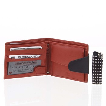 Pánska kožená peňaženka červená - Delami 11816