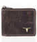 Pánska kožená brúsená peňaženka na zips hnedá - BUFFALO Talehot