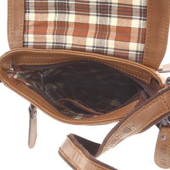 Luxusná pánska kožená taška hnedá - Kimberley Torr