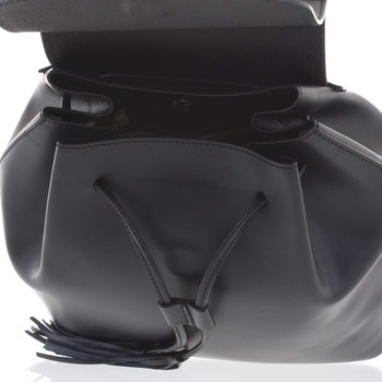 Luxusný dámsky ruksak čierny kožený - ItalY Adelpha