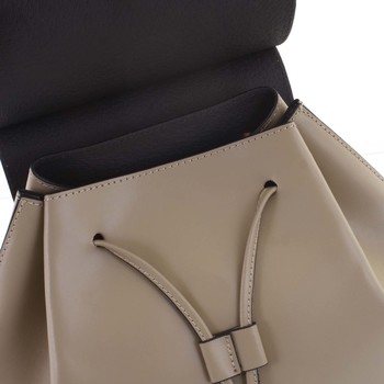 Luxusný dámsky ruksak taupe kožený - ItalY Adelpha