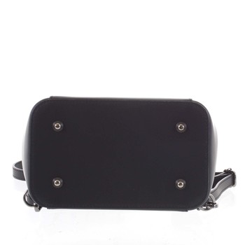 Dámsky originálny kožený čierny batôžtek/kabelka - ItalY Acnes