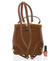 Dámsky originálny kožený hnedý batôžtek/kabelka - ItalY Acnes