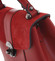 Dámsky originálny kožený tmavočervený batôžtek/kabelka - ItalY Acnes