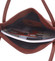 Dámska štýlová kožená kabelka cez plece vínová - ItalY Acness