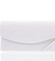 Dámska biela elegantná lesklá listová kabelka - Delami Wave