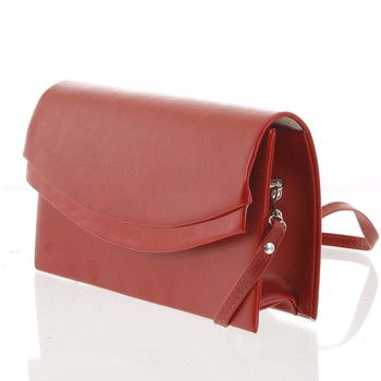 Dámska červená elegantná matná listová kabelka - Delami Wave