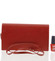 Dámska červená elegantná matná listová kabelka - Delami Wave