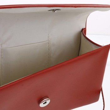 Dámska červená elegantná matná listová kabelka - Delami Wave