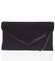 Elegantná saténová listová kabelka čierna - Delami D705