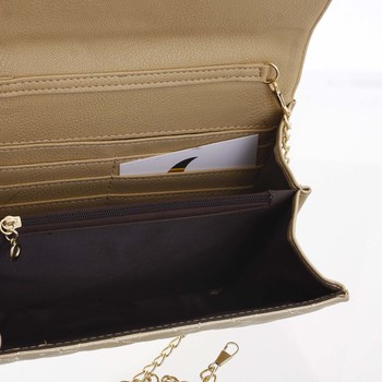 Originálna dámska prešívaná zlatá listová kabelka - Delami Agnella