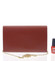 Štýlová tmavočervená hladká listová kabelka - Delami H456