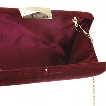 Luxusná semišová originálna vínová listová kabelka - Delami ZL093