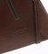 Stredná pevná kožená kabelka hnedá do ruky - ItalY Aello