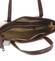 Stredná pevná kožená kabelka hnedá do ruky - ItalY Aello