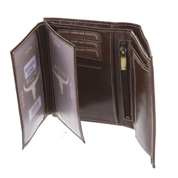 Elegantná pánska kožená peňaženka hnedá - BUFFALO Amasai