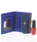 Trendy menšia dámska modrá peňaženka so vzorom - Milano Design SF1815