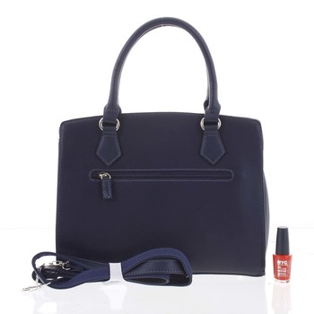 Elegantná kvetinová kabelka do ruky tmavomodrá - David Jones Agave