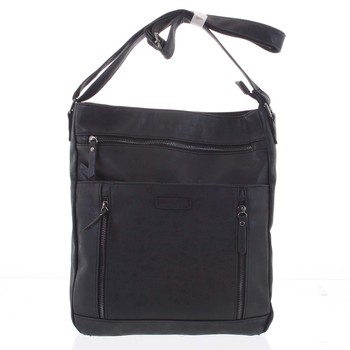 Veľká dámska čierna crossbody kabelka - Enrico Benetti Loffel