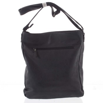 Veľká dámska čierna crossbody kabelka - Enrico Benetti Loffel